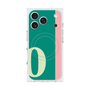 プレミアムスクエアケース with MagSafe［ オリジナル - initial color line - O green ］