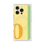 プレミアムスクエアケース with MagSafe［ オリジナル - initial color line - O yellow ］