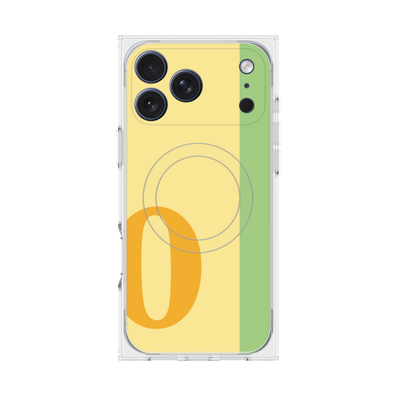 プレミアムスクエアケース with MagSafe［ オリジナル - initial color line - O yellow ］