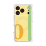 プレミアムスクエアケース with MagSafe［ オリジナル - initial color line - O yellow ］