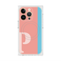 プレミアムスクエアケース with MagSafe［ オリジナル - initial color line - P pink ］