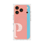 プレミアムスクエアケース with MagSafe［ オリジナル - initial color line - P pink ］