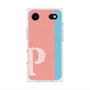 プレミアムスクエアケース with MagSafe［ オリジナル - initial color line - P pink ］