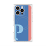 プレミアムスクエアケース with MagSafe［ オリジナル - initial color line - P blue ］
