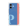 プレミアムスクエアケース with MagSafe［ オリジナル - initial color line - P blue ］