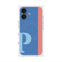 プレミアムスクエアケース with MagSafe［ オリジナル - initial color line - P blue ］