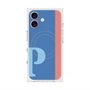 プレミアムスクエアケース with MagSafe［ オリジナル - initial color line - P blue ］
