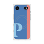 プレミアムスクエアケース with MagSafe［ オリジナル - initial color line - P blue ］
