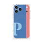 プレミアムスクエアケース with MagSafe［ オリジナル - initial color line - P blue ］