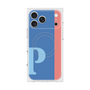 プレミアムスクエアケース with MagSafe［ オリジナル - initial color line - P blue ］