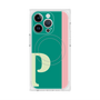 プレミアムスクエアケース with MagSafe［ オリジナル - initial color line - P green ］