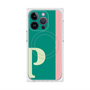 プレミアムスクエアケース with MagSafe［ オリジナル - initial color line - P green ］
