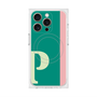 プレミアムスクエアケース with MagSafe［ オリジナル - initial color line - P green ］