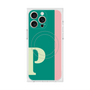 プレミアムスクエアケース with MagSafe［ オリジナル - initial color line - P green ］