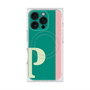 プレミアムスクエアケース with MagSafe［ オリジナル - initial color line - P green ］
