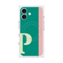 プレミアムスクエアケース with MagSafe［ オリジナル - initial color line - P green ］