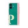 プレミアムスクエアケース with MagSafe［ オリジナル - initial color line - P green ］