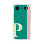 プレミアムスクエアケース with MagSafe［ オリジナル - initial color line - P green ］