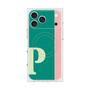プレミアムスクエアケース with MagSafe［ オリジナル - initial color line - P green ］