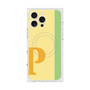 プレミアムスクエアケース with MagSafe［ オリジナル - initial color line - P yellow ］
