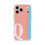 プレミアムスクエアケース with MagSafe［ オリジナル - initial color line - Q pink ］