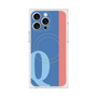 プレミアムスクエアケース with MagSafe［ オリジナル - initial color line - Q blue ］
