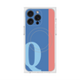 プレミアムスクエアケース with MagSafe［ オリジナル - initial color line - Q blue ］