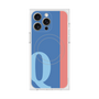 プレミアムスクエアケース with MagSafe［ オリジナル - initial color line - Q blue ］