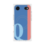 プレミアムスクエアケース with MagSafe［ オリジナル - initial color line - Q blue ］