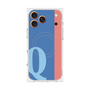 プレミアムスクエアケース with MagSafe［ オリジナル - initial color line - Q blue ］