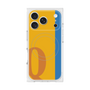 プレミアムスクエアケース with MagSafe［ オリジナル - initial color line - Q orange ］