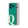 プレミアムスクエアケース with MagSafe［ オリジナル - initial color line - Q green ］