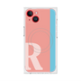 プレミアムスクエアケース with MagSafe［ オリジナル - initial color line - R pink ］