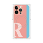 プレミアムスクエアケース with MagSafe［ オリジナル - initial color line - R pink ］