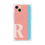 プレミアムスクエアケース with MagSafe［ オリジナル - initial color line - R pink ］