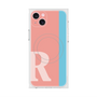 プレミアムスクエアケース with MagSafe［ オリジナル - initial color line - R pink ］