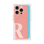 プレミアムスクエアケース with MagSafe［ オリジナル - initial color line - R pink ］