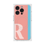 プレミアムスクエアケース with MagSafe［ オリジナル - initial color line - R pink ］