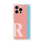 プレミアムスクエアケース with MagSafe［ オリジナル - initial color line - R pink ］