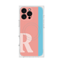 プレミアムスクエアケース with MagSafe［ オリジナル - initial color line - R pink ］