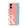 プレミアムスクエアケース with MagSafe［ オリジナル - initial color line - R pink ］