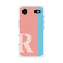 プレミアムスクエアケース with MagSafe［ オリジナル - initial color line - R pink ］