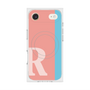 プレミアムスクエアケース with MagSafe［ オリジナル - initial color line - R pink ］
