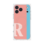 プレミアムスクエアケース with MagSafe［ オリジナル - initial color line - R pink ］