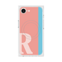 プレミアムスクエアケース with MagSafe［ オリジナル - initial color line - R pink ］