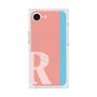 プレミアムスクエアケース with MagSafe［ オリジナル - initial color line - R pink ］