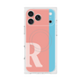 プレミアムスクエアケース with MagSafe［ オリジナル - initial color line - R pink ］