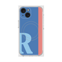 プレミアムスクエアケース with MagSafe［ オリジナル - initial color line - R blue ］