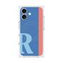 プレミアムスクエアケース with MagSafe［ オリジナル - initial color line - R blue ］