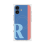 プレミアムスクエアケース with MagSafe［ オリジナル - initial color line - R blue ］